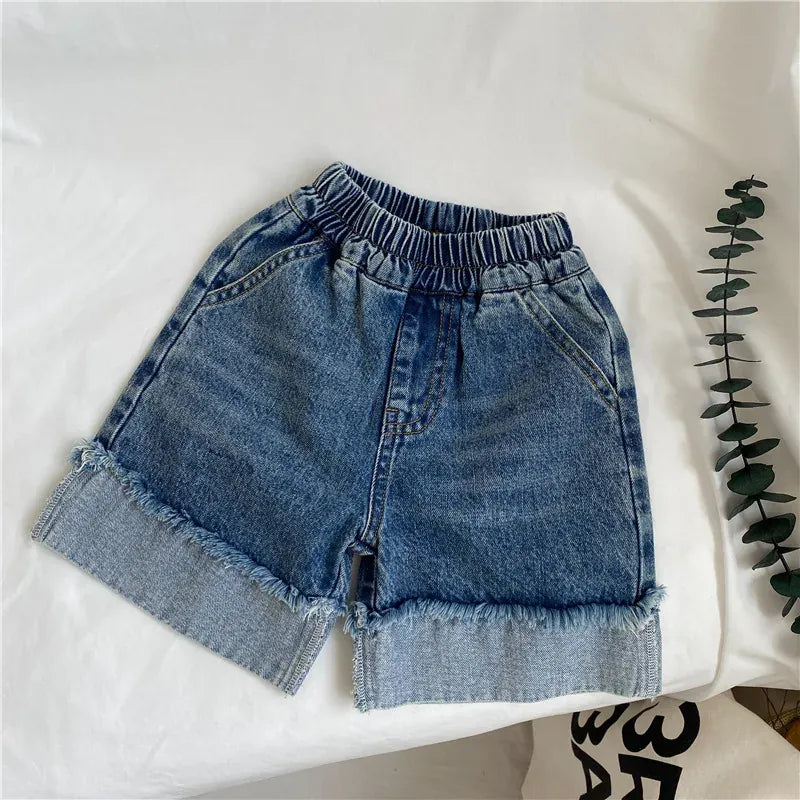 ハーフパンツ・ショートパンツ blue / 12M  80cm キッズパンツ デニムハーフパンツ ショートパンツ ロールアップ