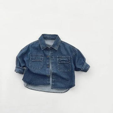 長袖シャツ・ブラウス blue / 12M  80cm キッズトップス 長袖デニムシャツ シャツジャケット