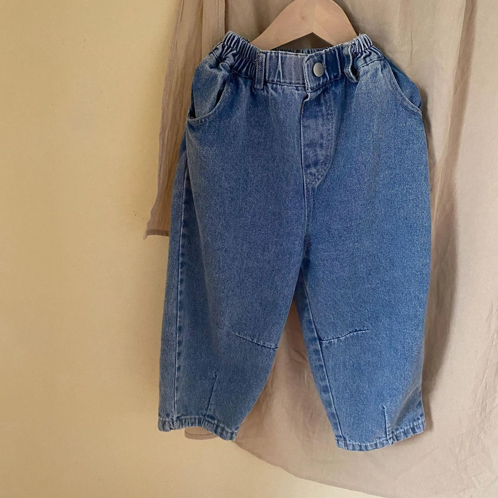 デニムパンツ blue / 12M  80cm キッズパンツ デニムパンツ ルーズパンツ ジーンズ ブルー/ブラック/2カラー