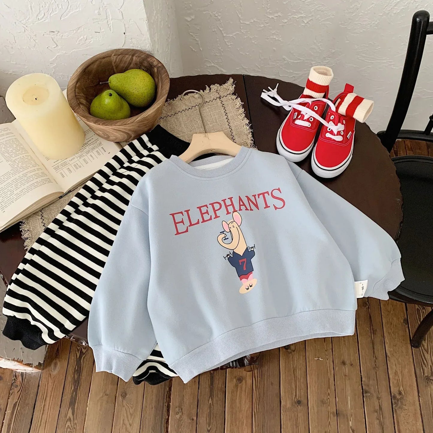 トレーナー・フーディ Blue / 24M  90CM キッズトップス アニマルプリント長袖スウェットシャツ【mh0008754】