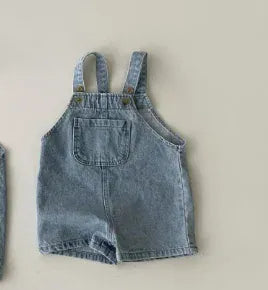 サロペットパンツ・サスペンダーパンツ Blue / 66cm 0-6m ベビーオーバーオール デニム サロペット ジャンプスーツ【mh0005283】