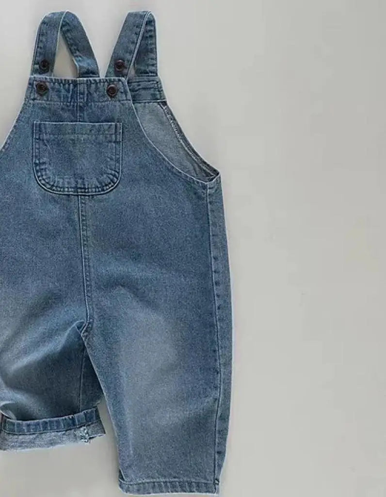 オーバーオール blue / 6M  66cm ベビーオーバーオール デニム サスペンダーパンツ サロペットパンツ レトロ 2カラー