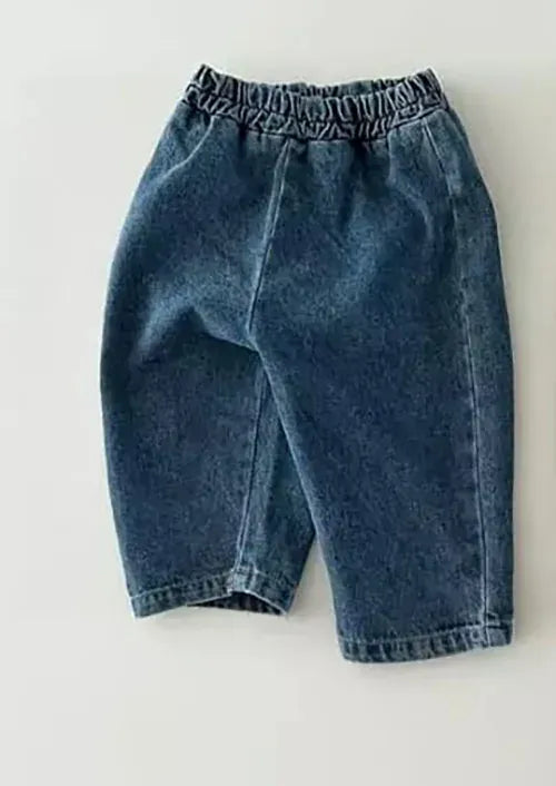 デニムパンツ blue / 73cm ベビーキッズパンツ デニムパンツ ルーズパンツ ジーンズ ブラック/ブルー/2カラー