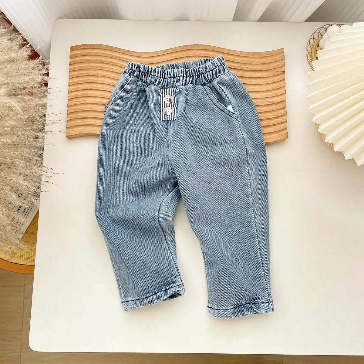 デニムパンツ blue / 73cm / 取り寄せ（3〜14日） ☺︎ ベビーパンツ デニムパンツ ジーンズ ジーパン ブラック ブルー 2カラー ボーイズ 男の子 子供服