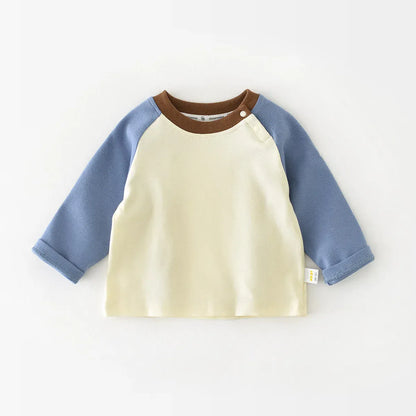 オーバーオール blue t shirt / 73cm 6-9m ベビーオーバーオール/トップス 長袖パッチワークTシャツ/サスペンダーくま耳ジャンプスーツ サロペット