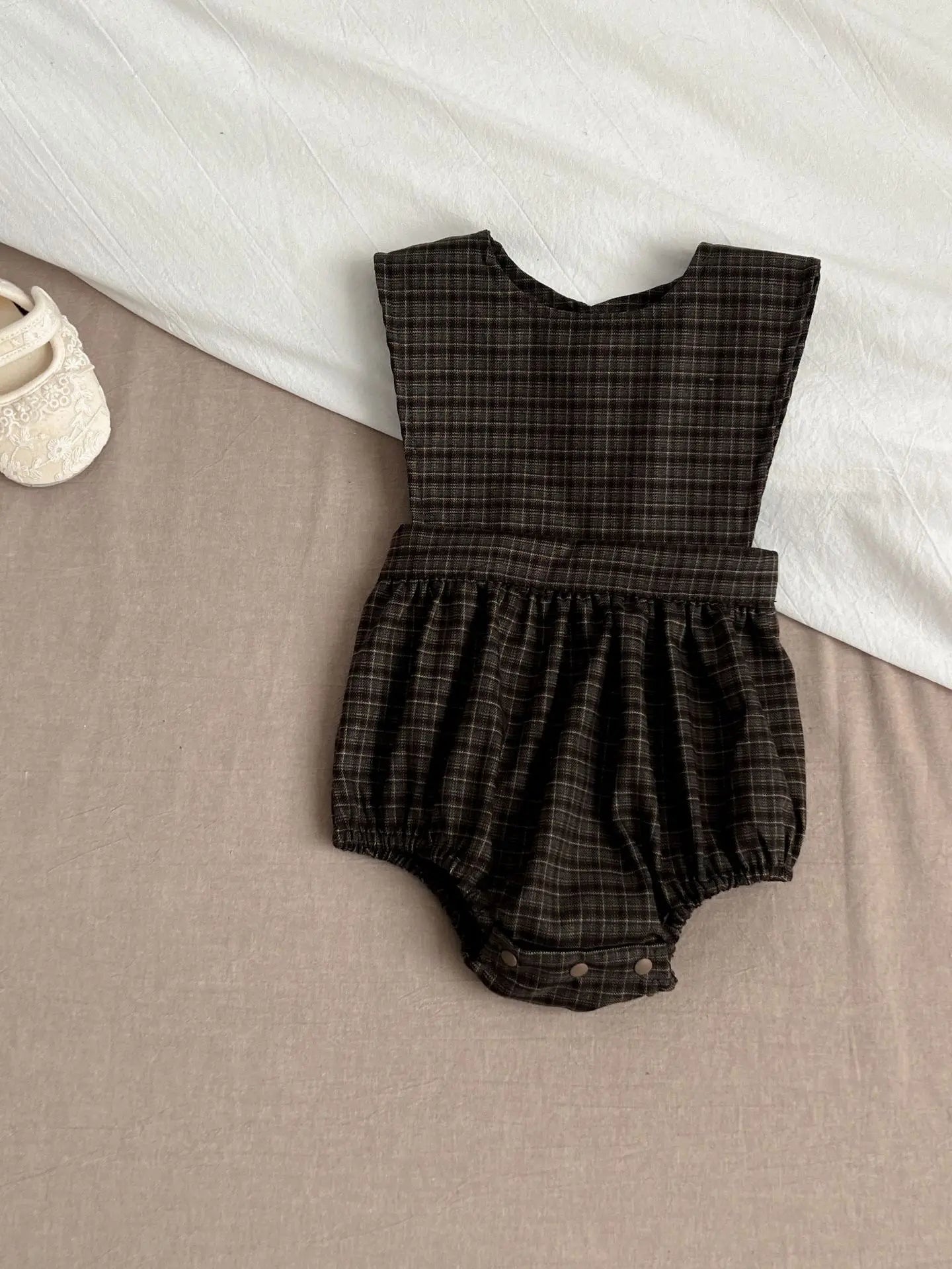 ノースリーブロンパース bodysuit / 6M  66cm ベビーロンパース/ワンピース/トップス ノースリーブ チェック