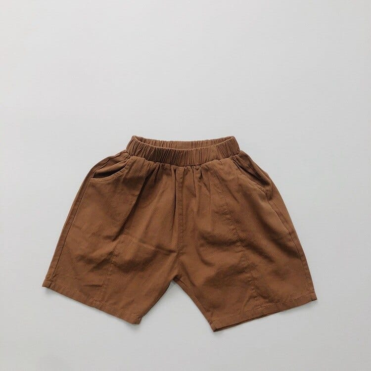ハーフパンツ・ショートパンツ brown / 12M/80cm キッズ ルーズ サマー パンツ ブラウン カーキ アーミーグリーン ボーイズ