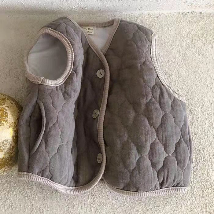 ベスト brown / 66cm / 取り寄せ（7〜21日） ベビー バイピング キルティング ベスト 47411638