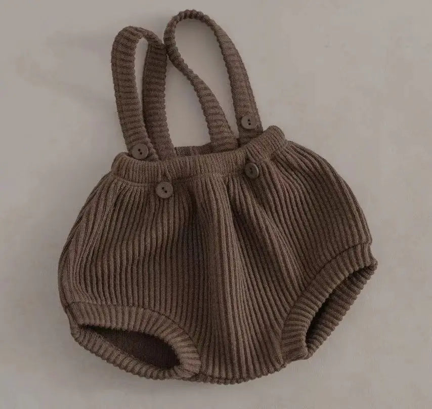ブルマパンツ brown / 6M  66cm ベビーブルマ サスペンダーリブブルマパンツ 4カラー