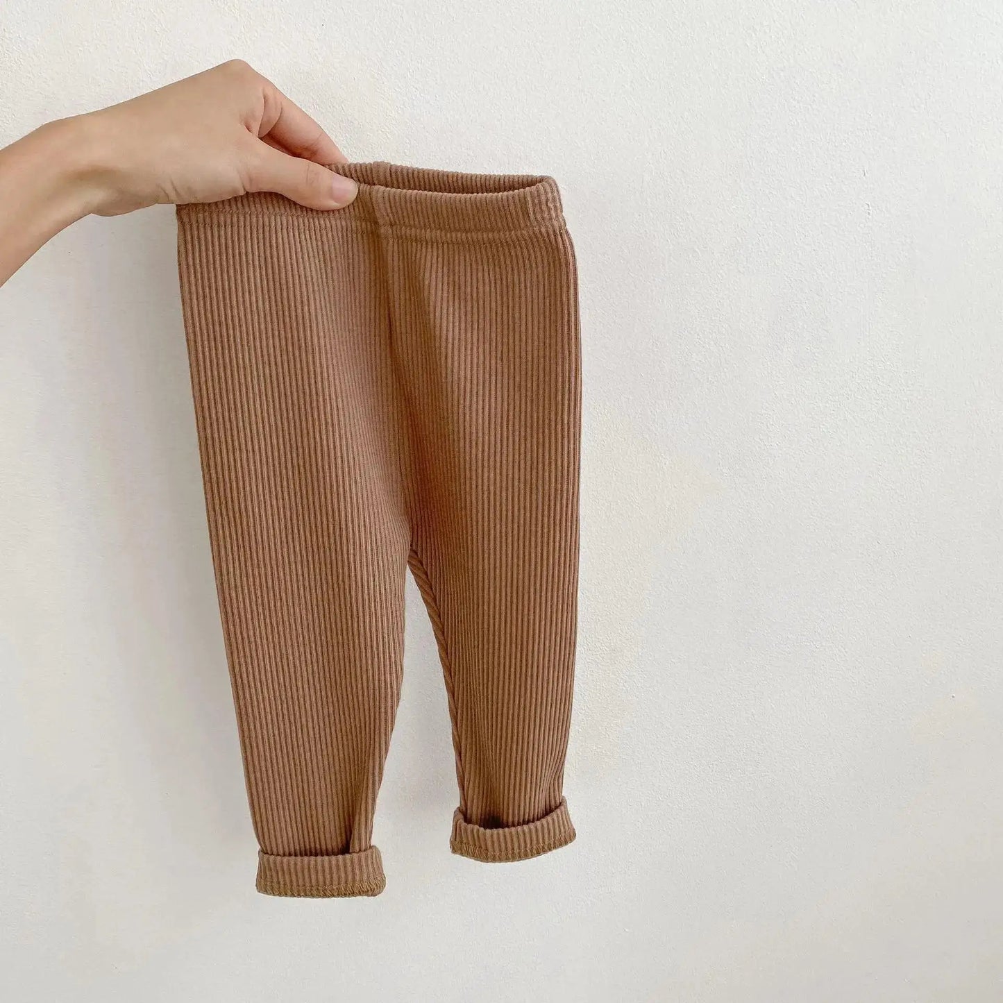 レギンスパンツ brown / 6M  66CM ベビー ボーダー 無地 シンプル レギンスパンツ【mh0001411】