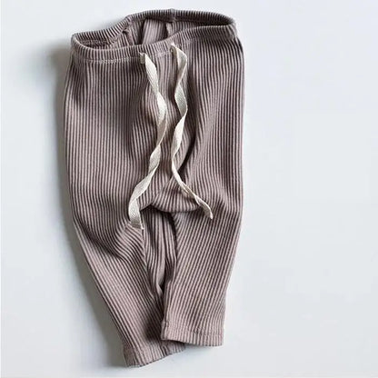 レギンスパンツ Brown / 73cm ベビー リブ レギンス パンツ【mh0000101】