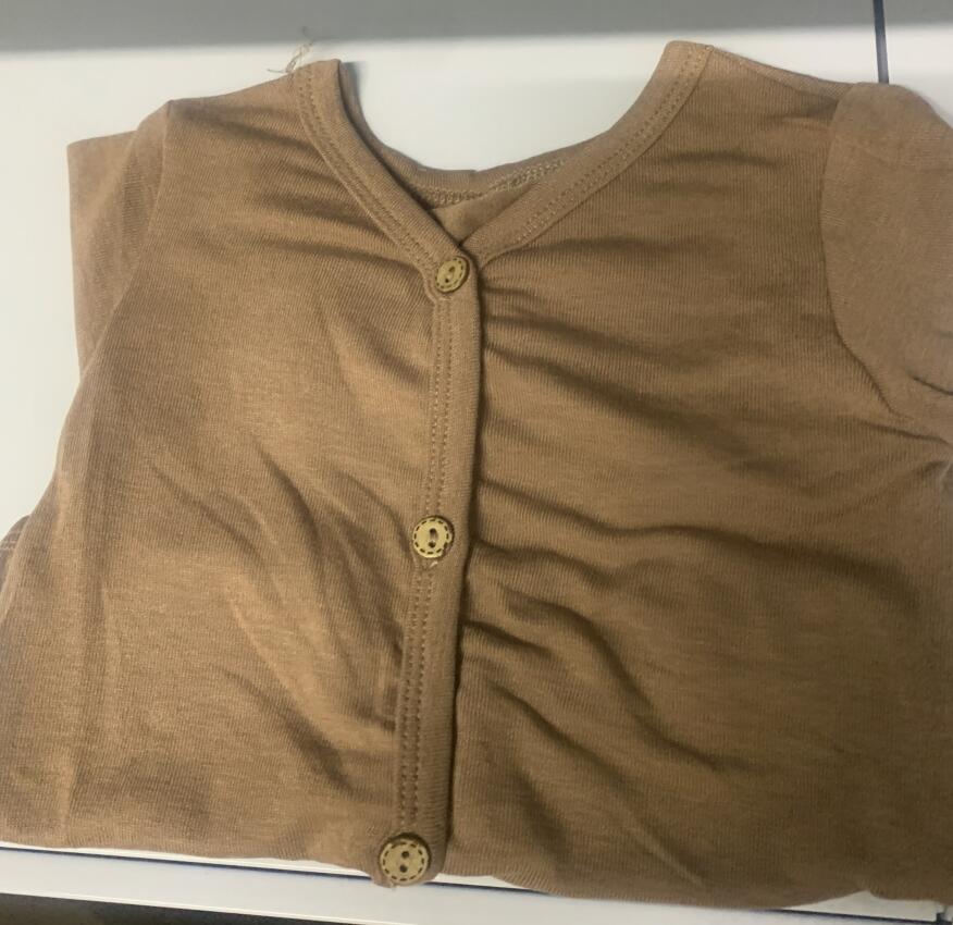 カーディガン・パーカー Brown / 73cm ベビー フラワー 無地 カーディガン【mh0000750】