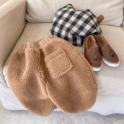 ロングパンツ・スウェットパンツ brown / 80cm / 取り寄せ（7〜21日） キッズ ボアフリース ルーズ パンツ