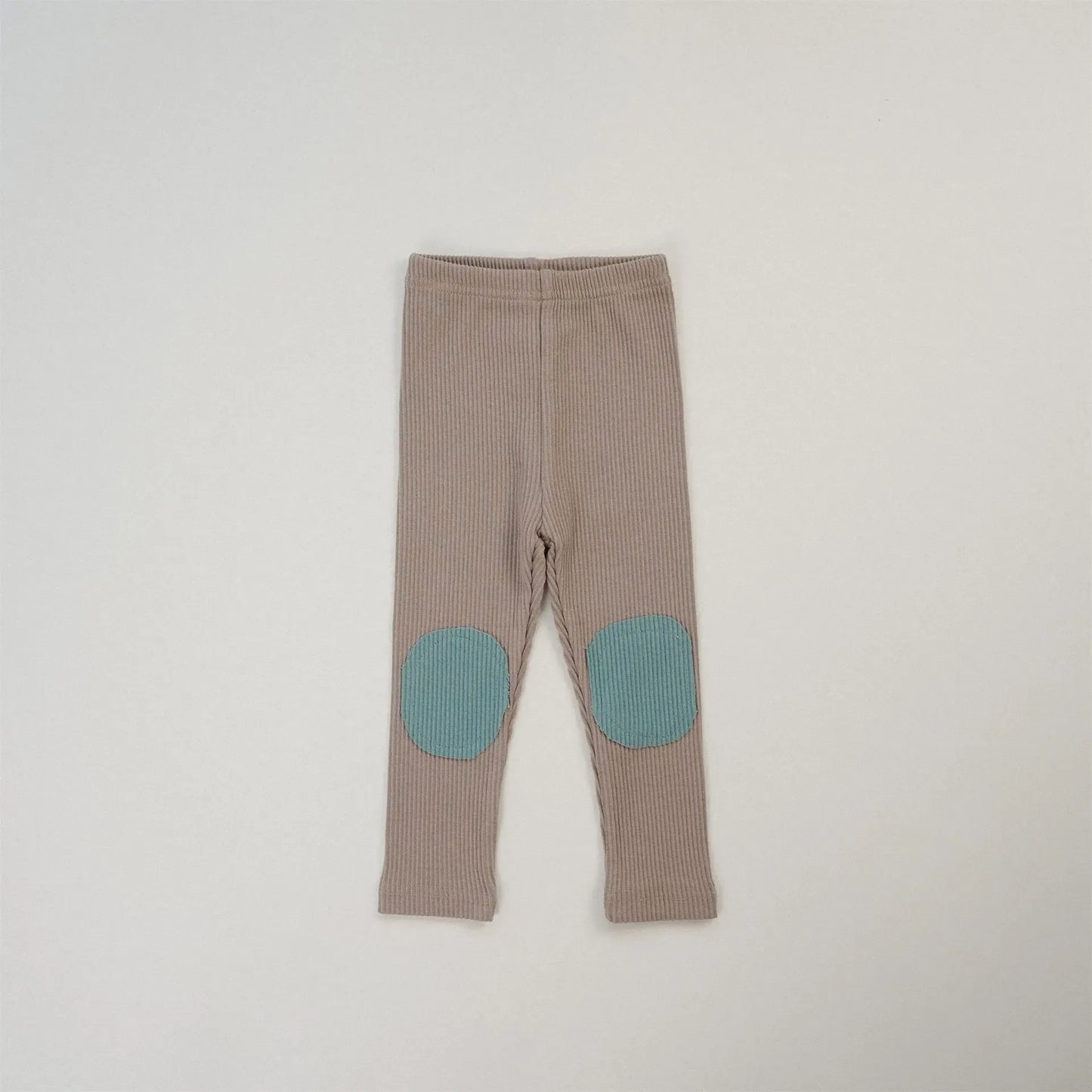 レギンスパンツ brown green / 12M  80cm キッズパンツ カラフル膝パッチレギンスパンツ 8カラー