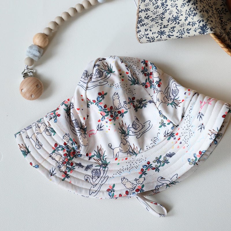 ベビー用水着 Bucket hat swan / S ガールズサンハット帽子 スイムキャップ日除けバケットハット【mh0009285】