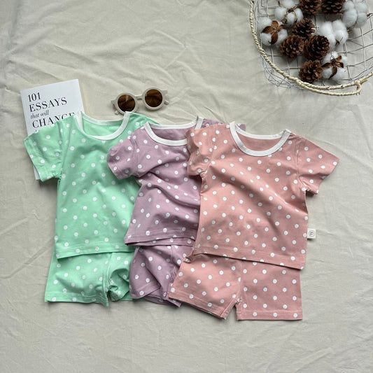 半袖セットアップ candy color dot suit 【mh0009529】