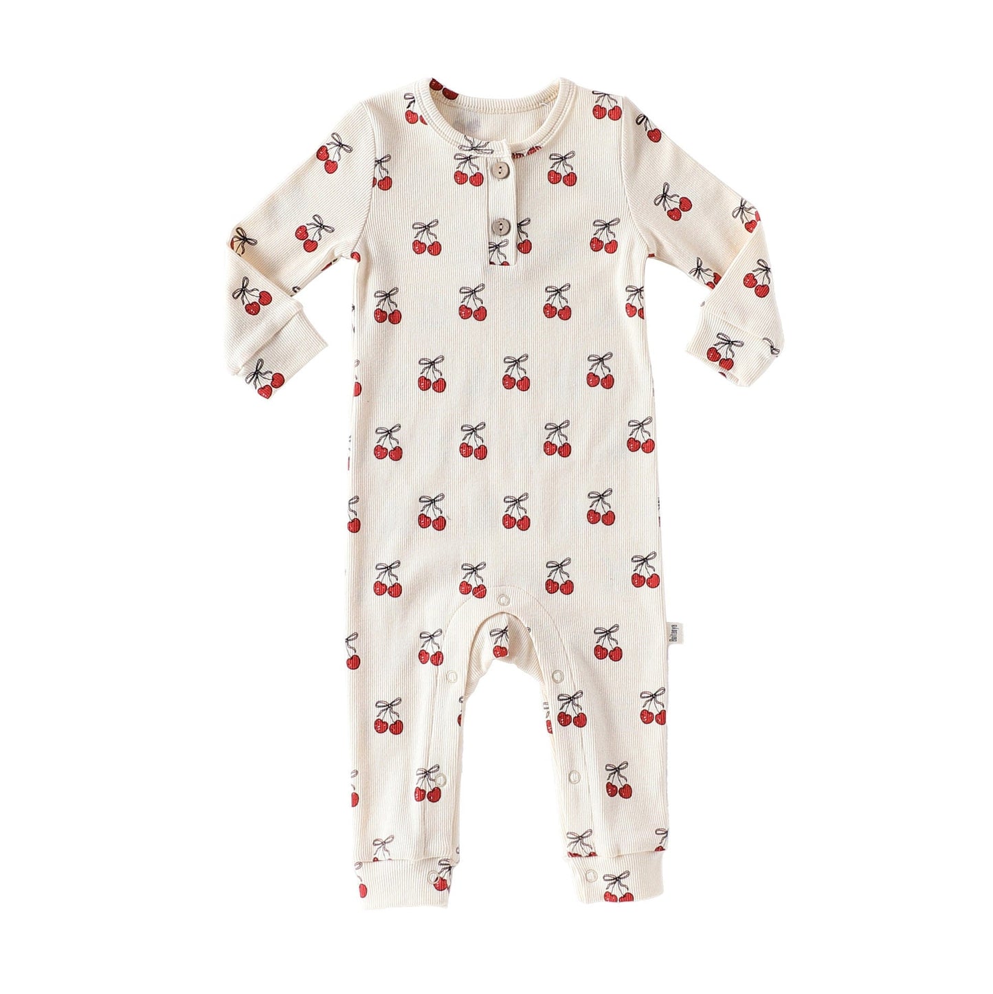 長袖ロンパース Cherry / 66cm チェリー/気球プリント長袖ジャンプスーツロンパース【mh0010723】