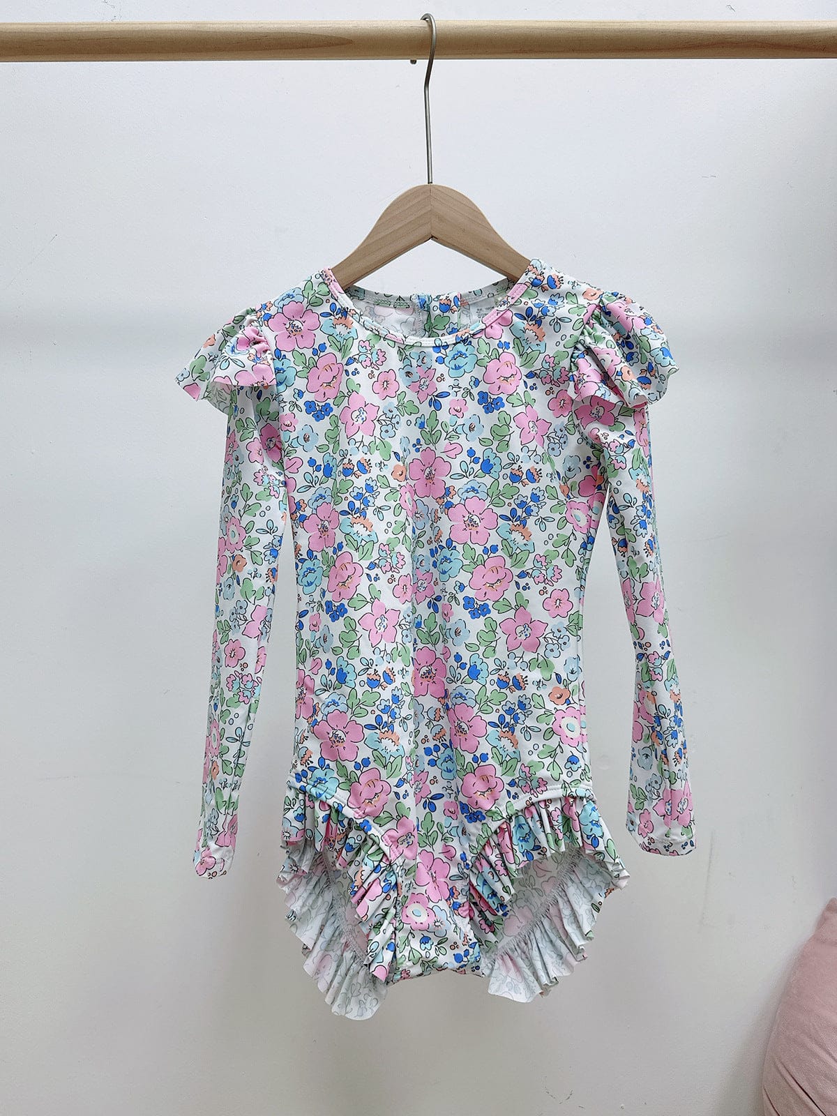 ベビー用水着 cherry blossom house / 140 ジュニアガールズ水着 長袖ワンピーススイムウェア ラッシュガード【mh0009333】