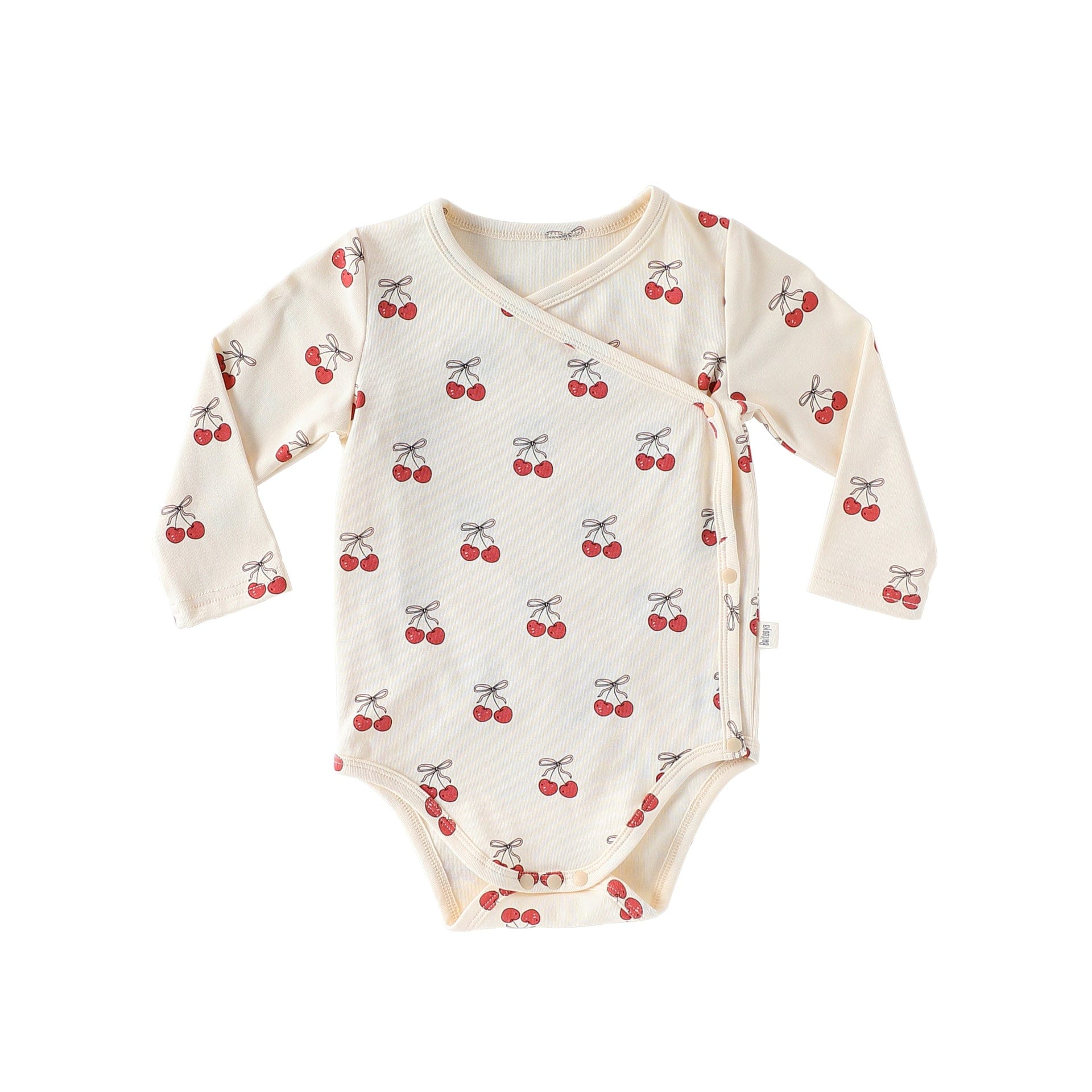 ロンパースセットアップ Cherry Bodysuit / 66cm チェリー/気球プリント長袖肌着ロンパース/パンツ【mh0010724】