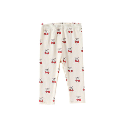 ロンパースセットアップ Cherry Pants / 66cm チェリー/気球プリント長袖肌着ロンパース/パンツ【mh0010724】