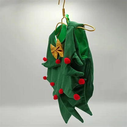 ノースリーブロンパース christmas / 100 Days ベビーコスチューム クリスマスツリー クリスマス衣装 パーティ ボディスーツ 帽子セット グリーン ユニセックス 男の子 女の子 子供服【mh0003385】