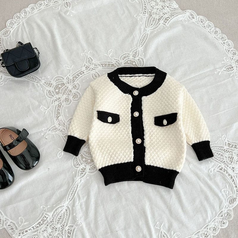 カーディガン・パーカー coat / 66cm ベビー ニット モノトーン カーディガン サスペンダー ロンパース 長袖 ブラウス ガールズ