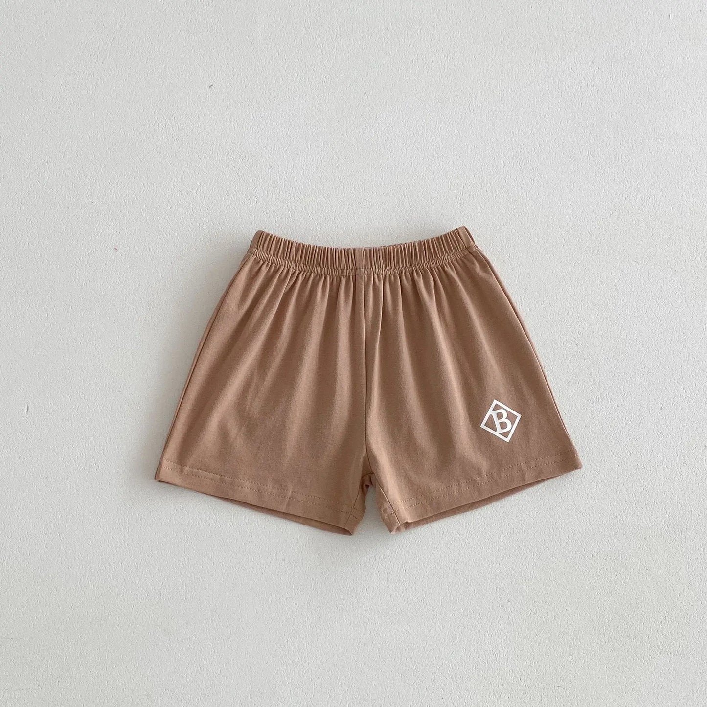 ハーフパンツ・ショートパンツ coffee / 12M  80cm キッズパンツ ルーズショートパンツ ワンポイントロゴプリント 5カラー
