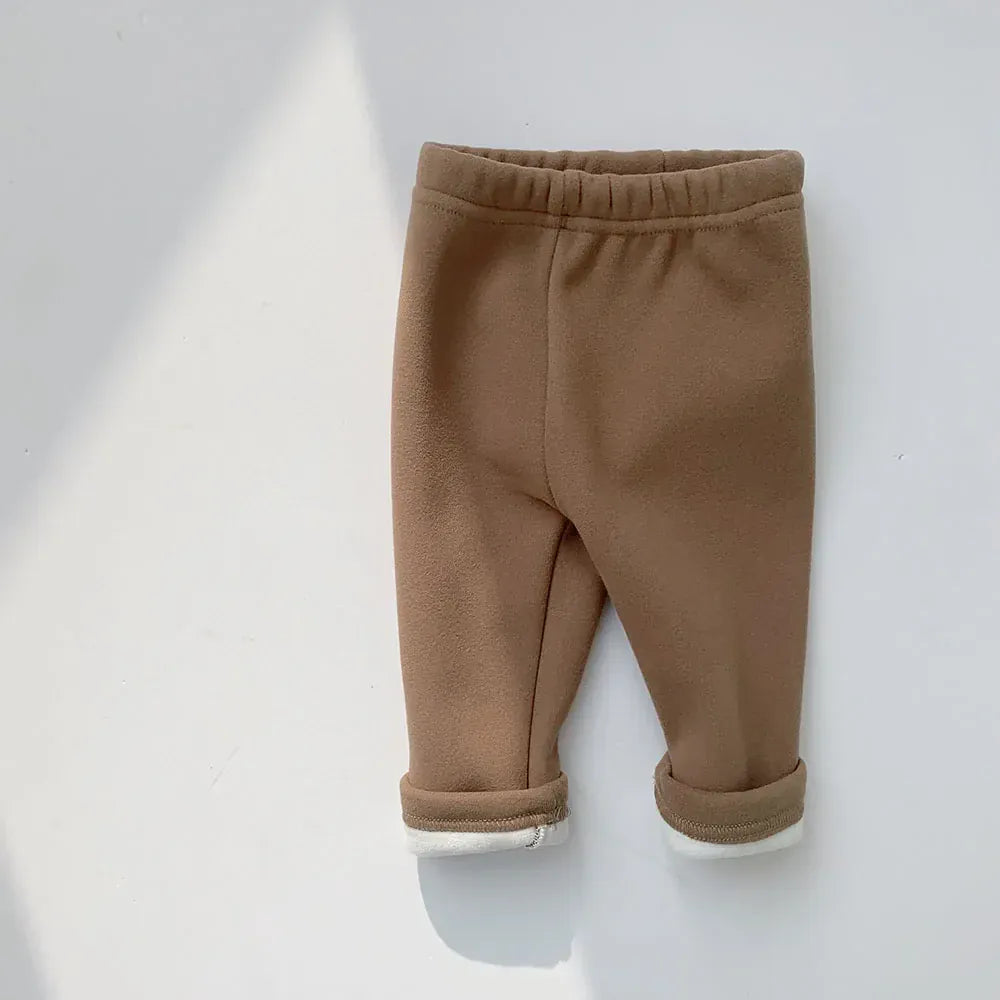 レギンスパンツ coffee / 66cm ベビーパンツ 裏フリースレギンスパンツ 厚手レギパン シンプルベーシック 7カラー