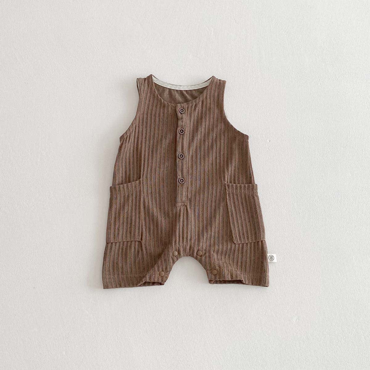 ノースリーブジャンプスーツ Coffee / 66cm ストライプノースリーブジャンプスーツ【mh0010334】