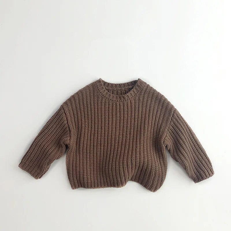 ニット・セーター coffee / 80cm キッズセーター ざっくりニットプルオーバー コーヒー グリーン ベージュ ボーイズ 男の子 子供服