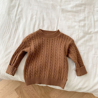 ニット・セーター coffee sweater / 73cm ベビー キッズ ニット ケーブル編み セーター パンツ 3カラー ユニセックス