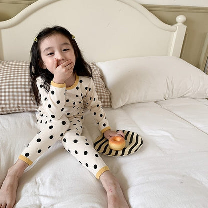 長袖セットアップ color 14 / 80cm キッズ プリント 長袖 パジャマ セット くま ベア チェック フラワー ライオン 恐竜 ユニセックス