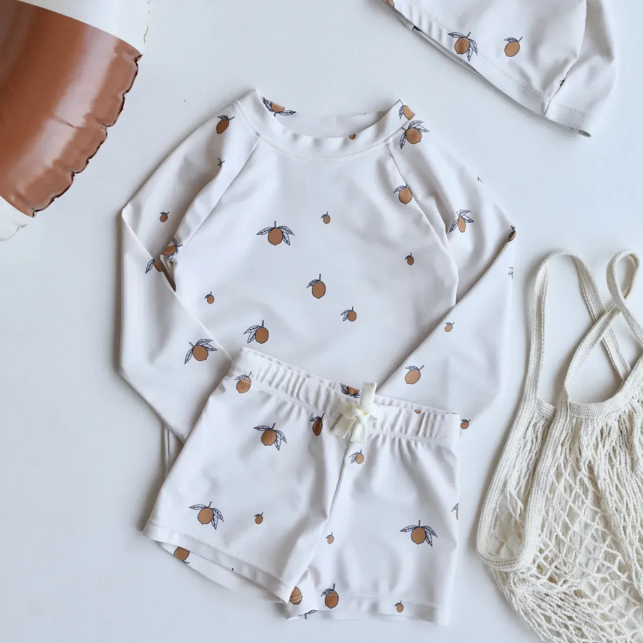 ベビー用水着 color 17 / 80cm キッズ水着 セパレートセット 長袖トップス+ショートパンツ ボーイズ ラッシュガード スイムウェア【mh0006163】