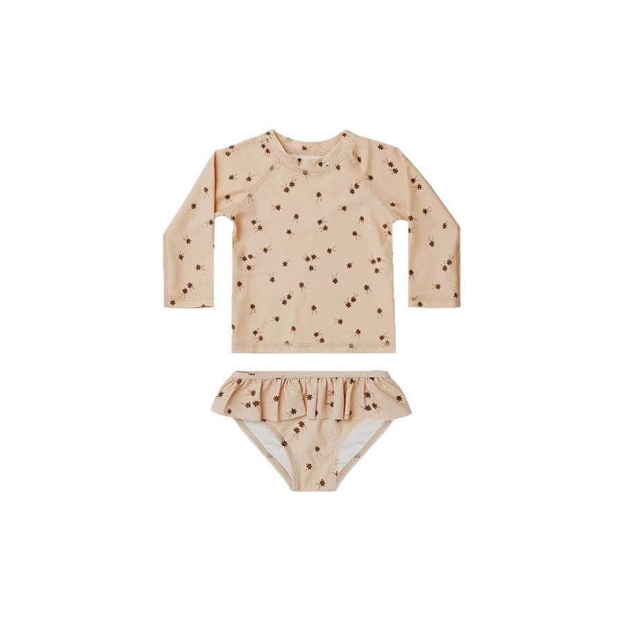 ベビー用水着 color 18 / 80cm キッズ 水着 フラワー 花柄 長袖 ワンピース ビキニ セパレート 帽子 セット ラッシュガード スイムウェア 8スタイル ガールズ【mh0002218】