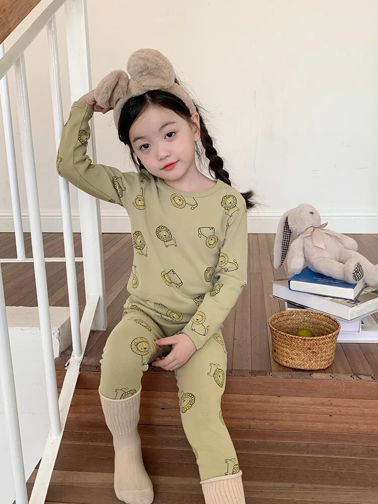 長袖パジャマ color 8 / 80cm キッズ 長袖パジャマセット トップス パンツ セットアップ 2点セット ルームウェア ユニセックス 男の子 女の子 子供服