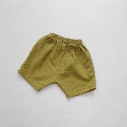 ハーフパンツ・ショートパンツ color B / 80cm キッズ コットンリネン ショートパンツ
