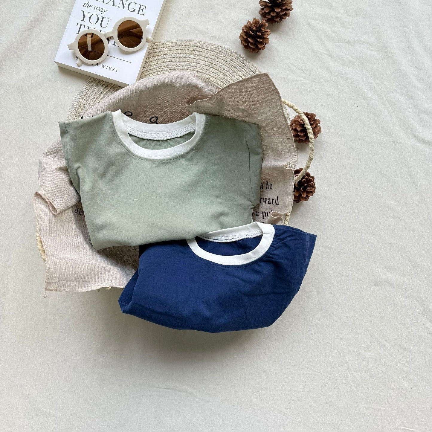 半袖セットアップ comfortable sports short-sleeved shorts suit【mh0009524】