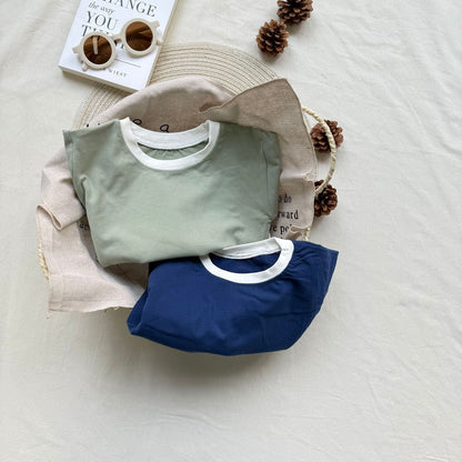 半袖セットアップ comfortable sports short-sleeved shorts suit【mh0009524】