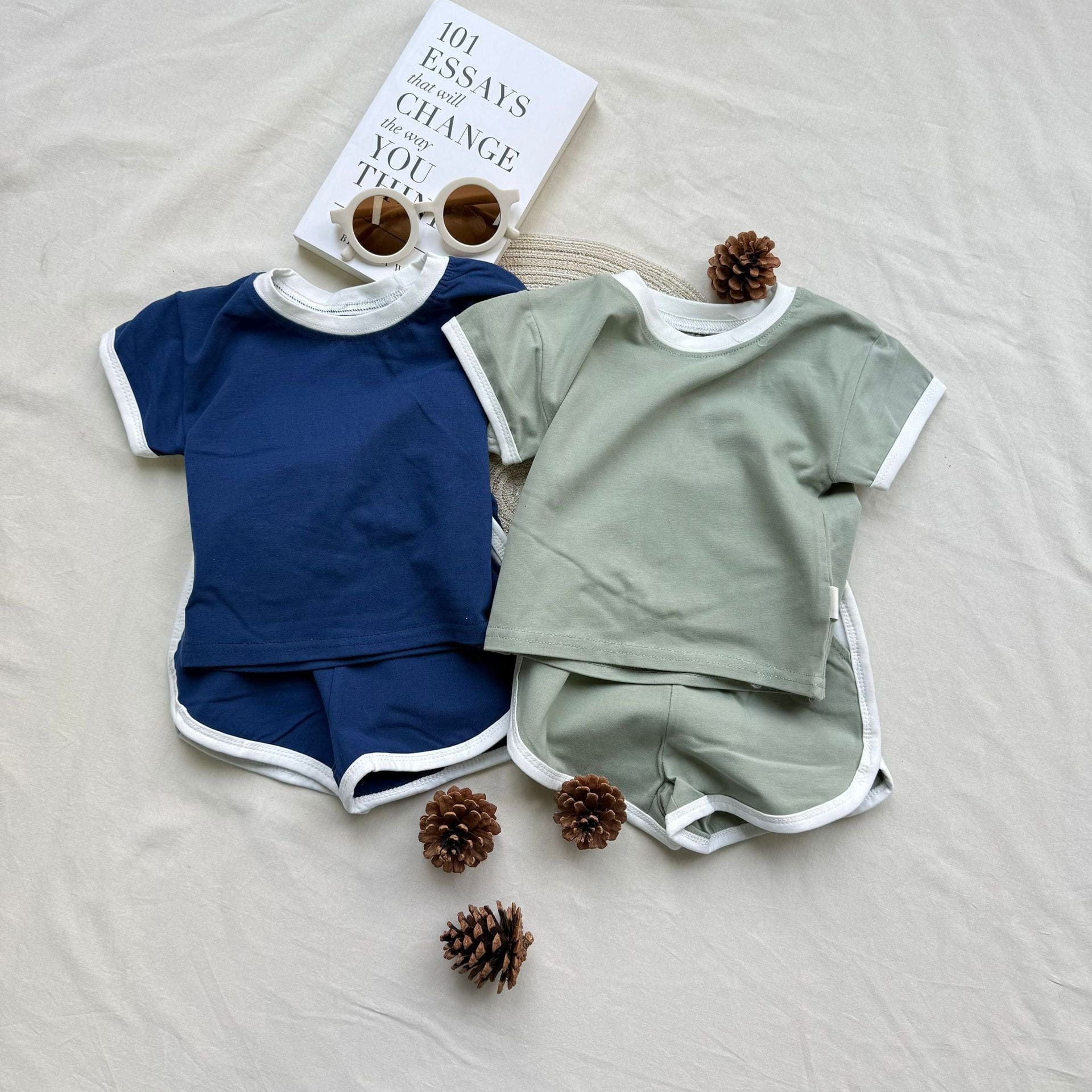 半袖セットアップ comfortable sports short-sleeved shorts suit【mh0009524】