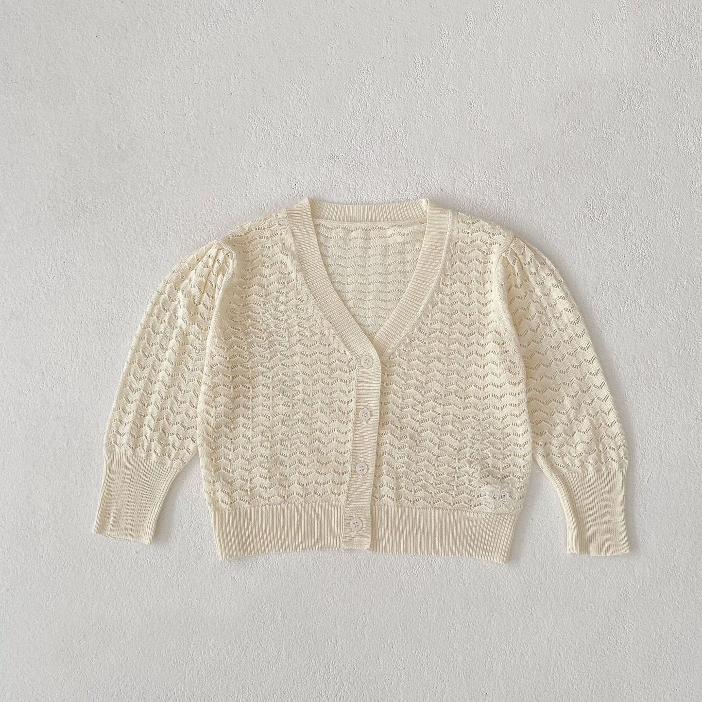 カーディガン・パーカー Creamy White / 73cm レースニットサマーカーディガン【mh0010162】