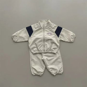長袖セットアップ Creamy White / 80cm 9-12M キッズトップス レースラッフル襟長袖Tシャツ 4カラー【mh0007365】