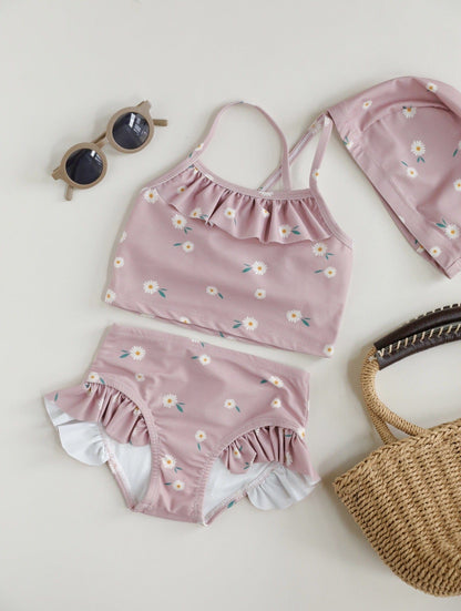 ベビー用水着 daisy / 80 ガールズ水着 キャミソールセパレートビキニスイムウェア ラッシュガード【mh0009289】