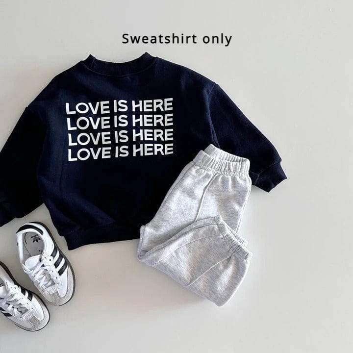 トレーナー・フーディ dark blue / 12M  80cm キッズトップス レターロゴプリント長袖スウェットシャツトレーナー 3カラー