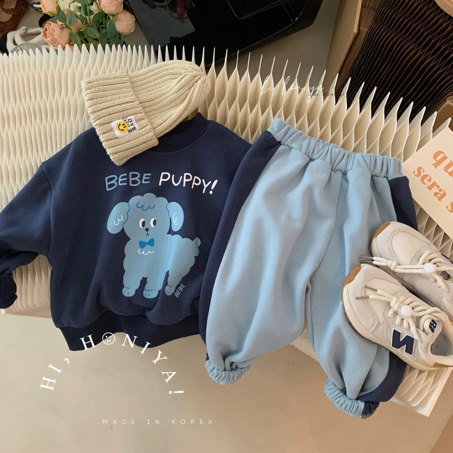 トレーナー・フーディ Dark Blue / 24M  90CM キッズトップス 犬ドッグパピープリント長袖スウェットシャツ【mh0008217】