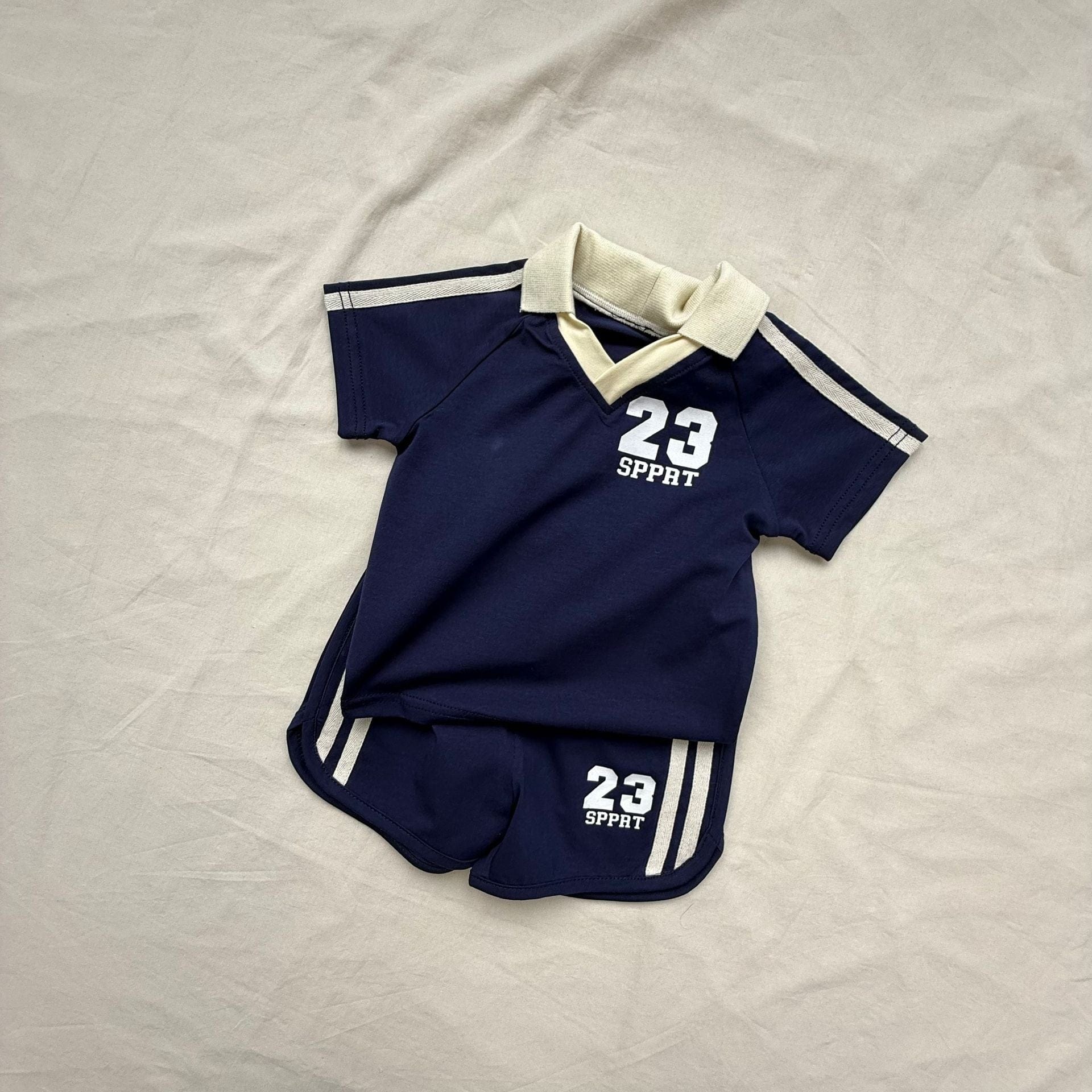 半袖セットアップ Dark Blue / 73cm サッカーユニフォームセットアップ 2点セット【mh0009422】