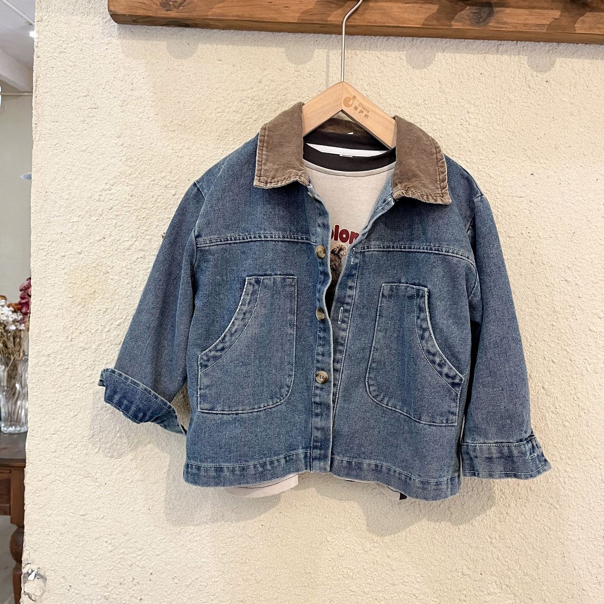 ショートコート・ジャケット・ジャンパー dark blue / 80cm キッズ デニム ジャケット ジャンパー Gジャン ライトブルー ダークブルー ボーイズ 6973