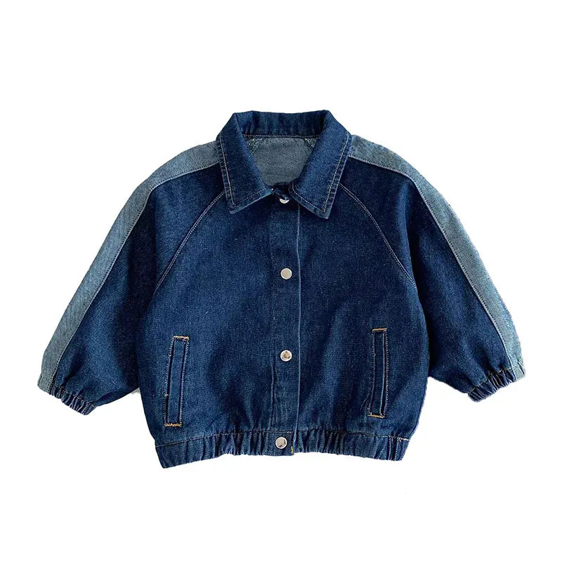 長袖シャツ・ブラウス dark blue coat / 80cm キッズアウター ロングパンツ デニム スプリングジャケット ワイドルーズパンツ 2カラー