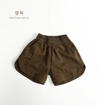 ハーフパンツ・ショートパンツ dark coffee / 12M  80cm キッズパンツ ショートパンツ ルーズランニングパンツ 3カラー