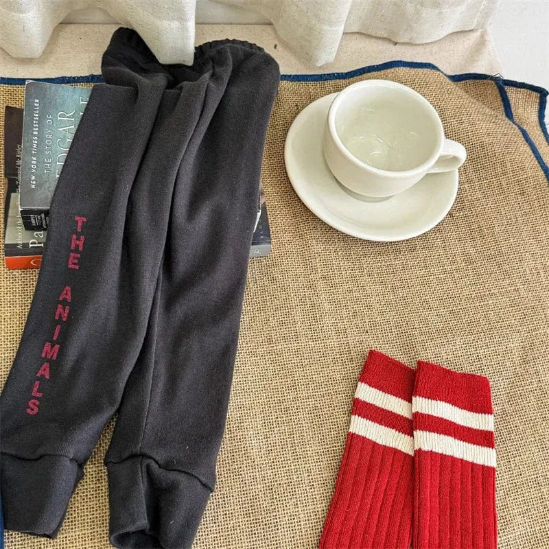 レギンスパンツ dark gray / 12M  80CM キッズパンツ レギンスパンツ レターロゴプリント 2カラー