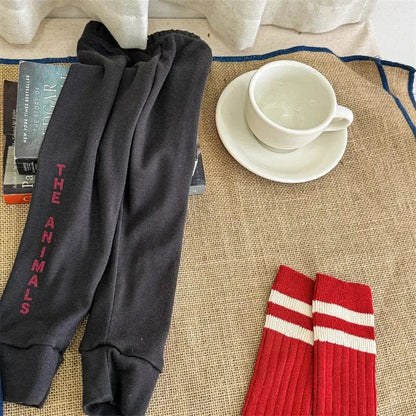 レギンスパンツ dark gray / 12M  80CM キッズパンツ レギンスパンツ レターロゴプリント 2カラー